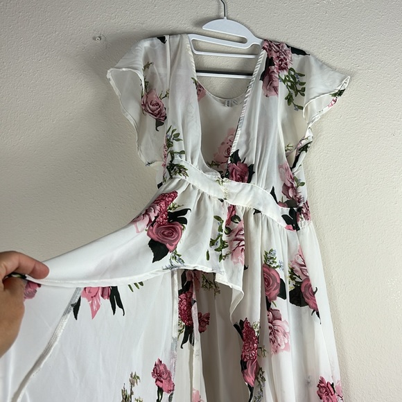 Maternity Floral Sheer Gown Cover up - Picture 8 of 13